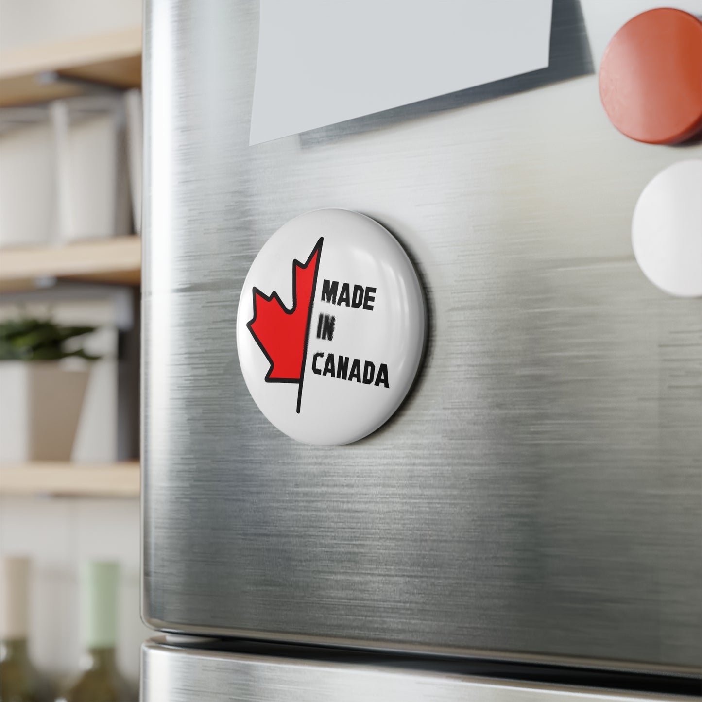 Made in Canada Button Magnet - Round Design (1 & 10 pcs)