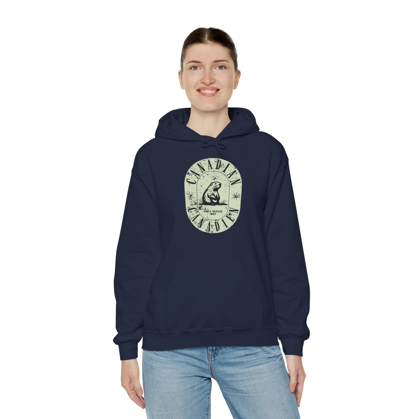 Vintage Canadian Beaver Heritage Hoodie