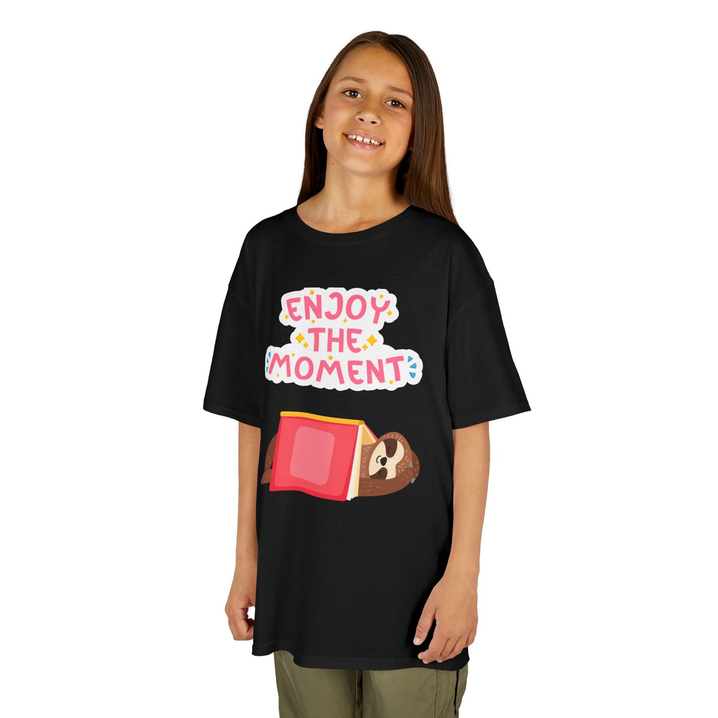 Youth's Enjoy the Moment Sloth Design T-Shirt