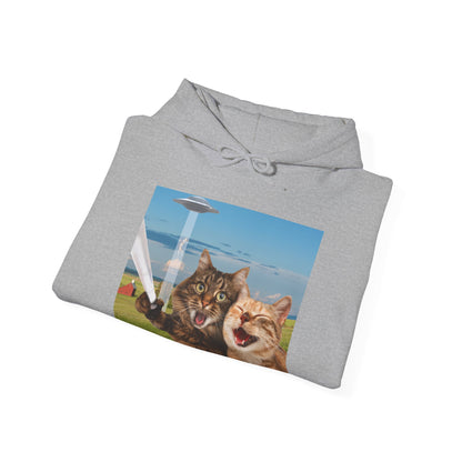 Cat UFO Selfie Heavy Hoodie