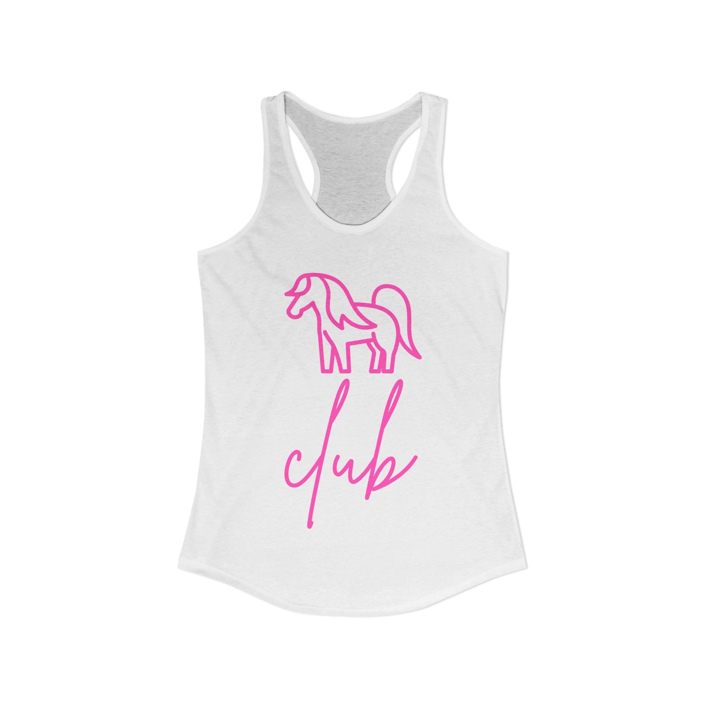 Women's Pony Club Pink Design Racerback Tank