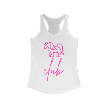 Women's Pony Club Pink Design Racerback Tank