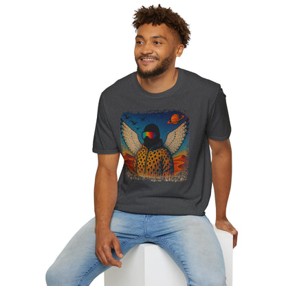 Desert Snowboarder Cosmic Spray-paint Softstyle T-Shirt