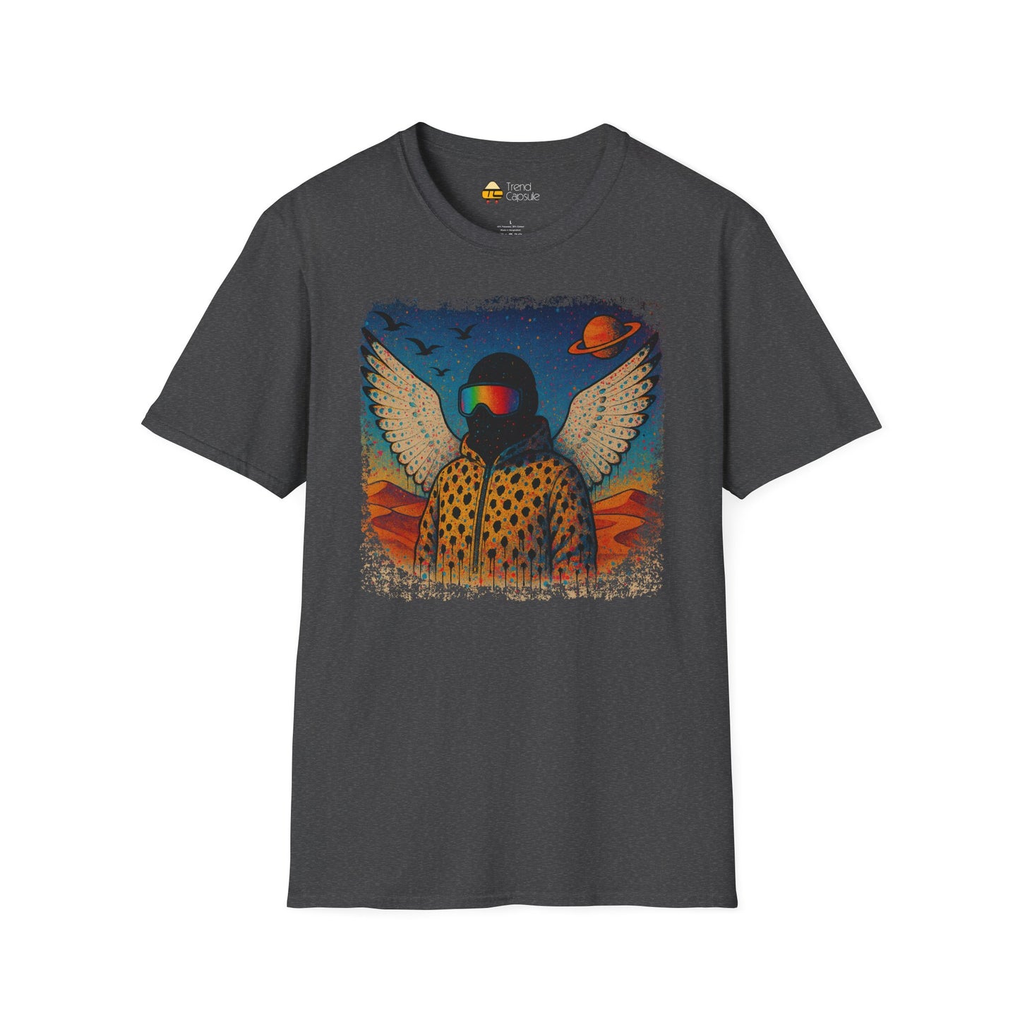 Desert Snowboarder Cosmic Spray-paint Softstyle T-Shirt