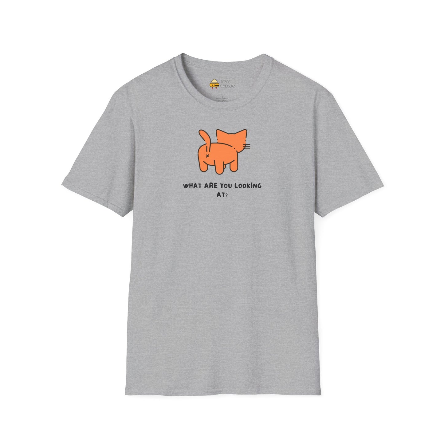 Funny Cat 'What Are You Looking At?' Softstyle T-Shirt