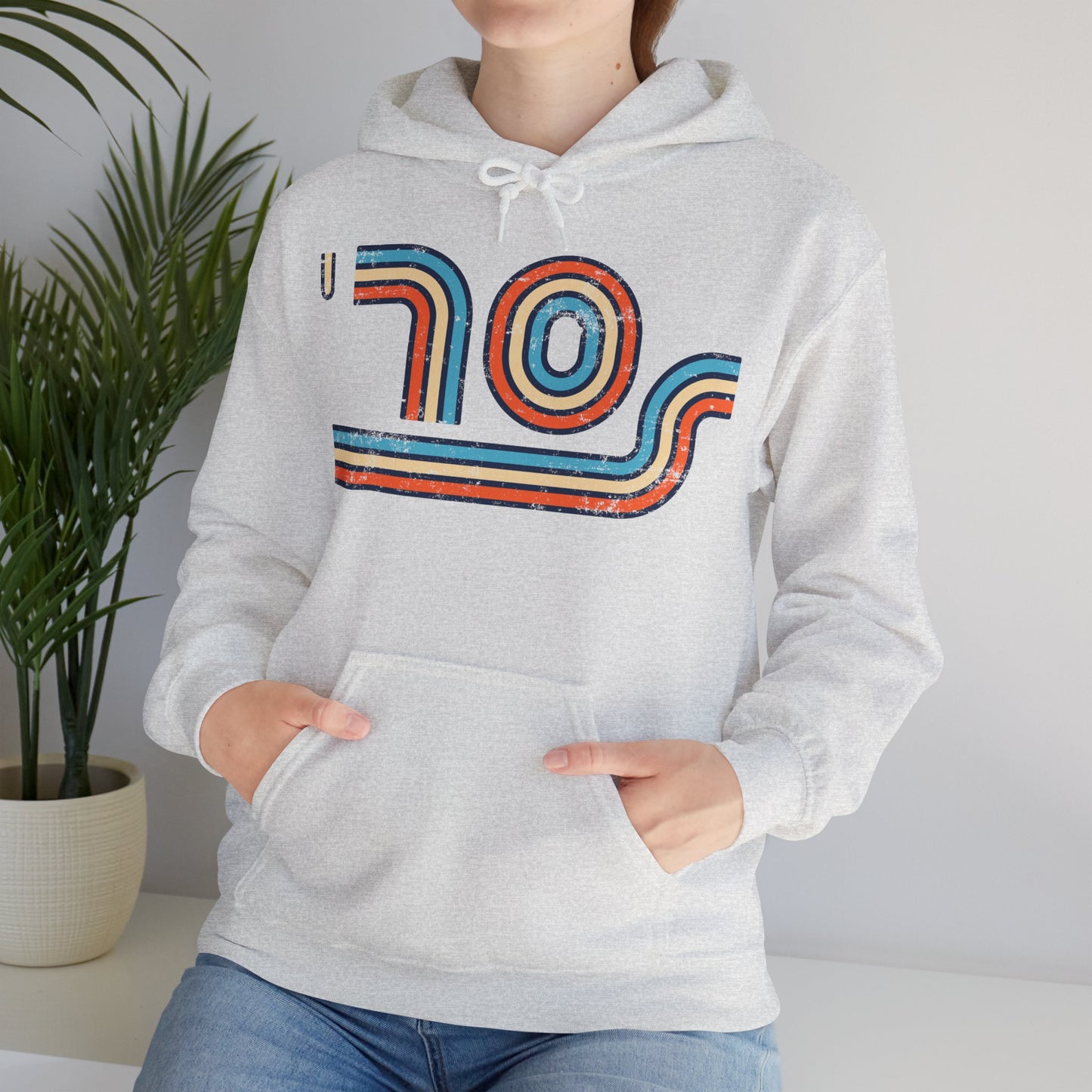 70s Distressed Retro Vibes Unisex Hoodie