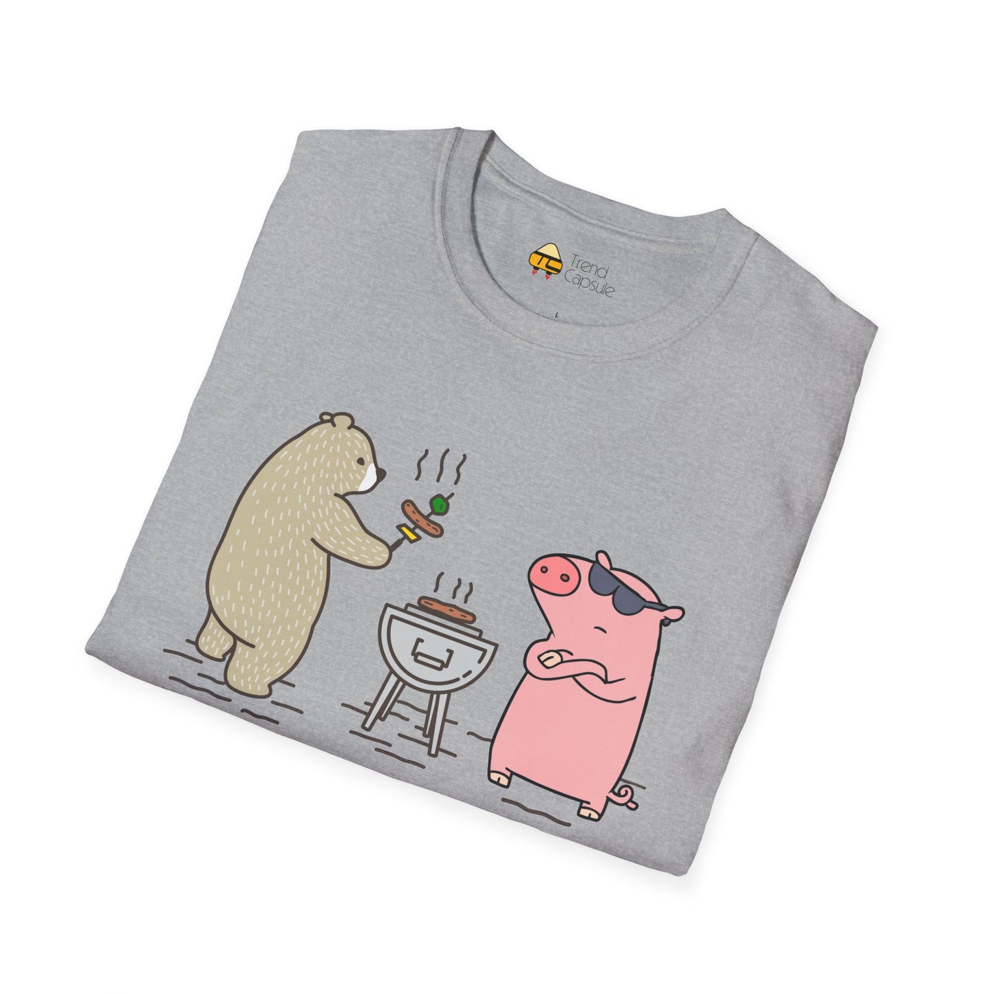 Funny BBQ Friends Softstyle T-Shirt