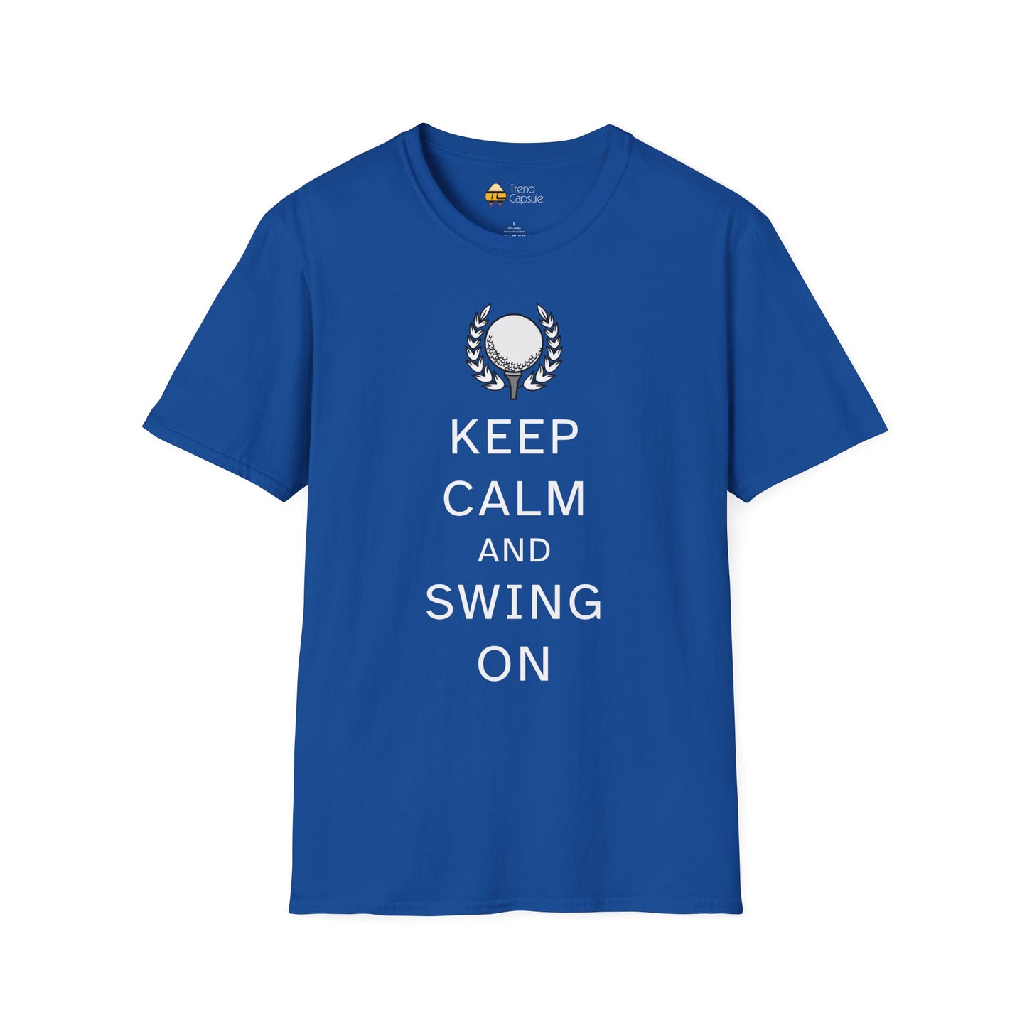 Keep Calm and Swing On Softstyle Golf T-Shirt