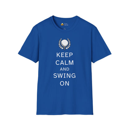 Keep Calm and Swing On Softstyle Golf T-Shirt