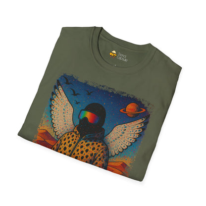 Desert Snowboarder Cosmic Spray-paint Softstyle T-Shirt