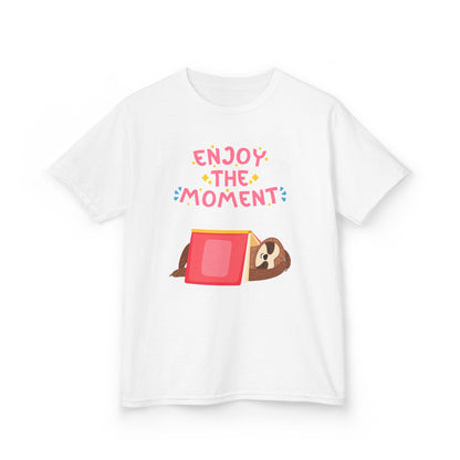 Youth's Enjoy the Moment Sloth Design T-Shirt
