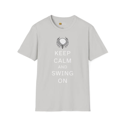 Keep Calm and Swing On Softstyle Golf T-Shirt