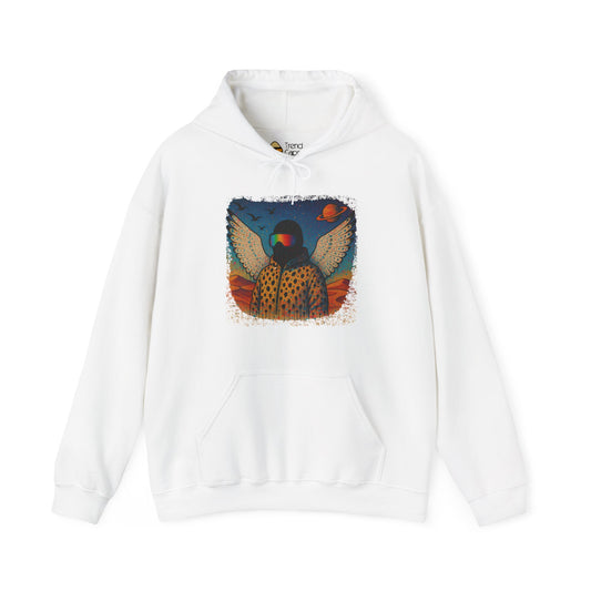 Desert Snowboarder Cosmic Spray-paint Distressed Heavy Hoodie