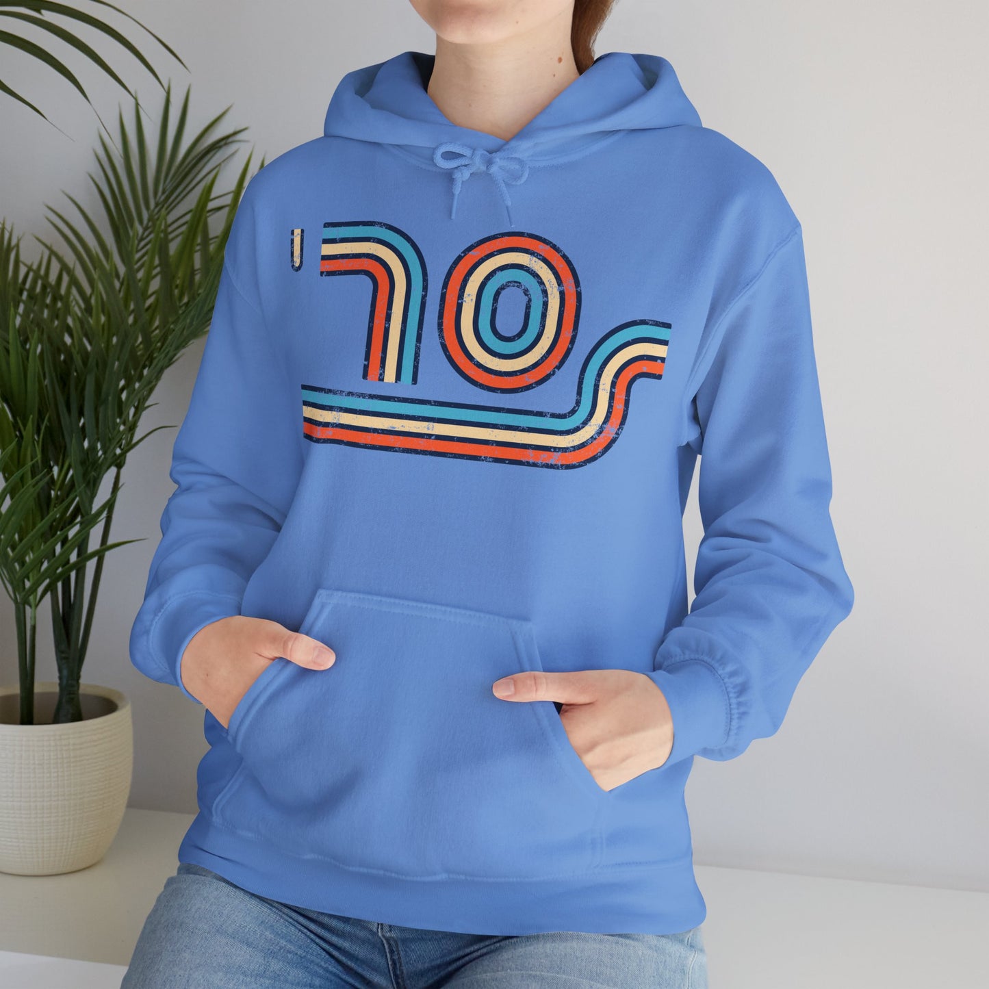 70s Distressed Retro Vibes Unisex Hoodie