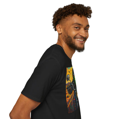 Biker Desert Road Spray-paint Softstyle T-Shirt