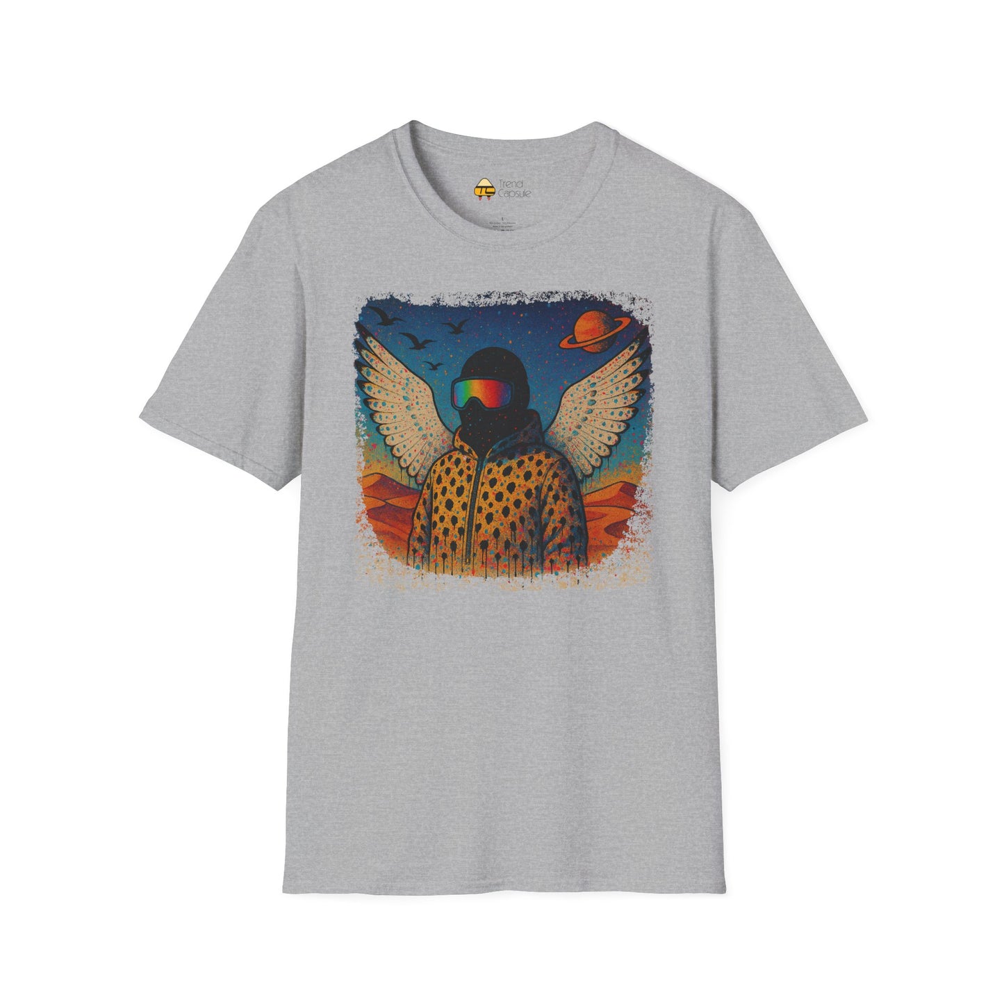 Desert Snowboarder Cosmic Spray-paint Softstyle T-Shirt