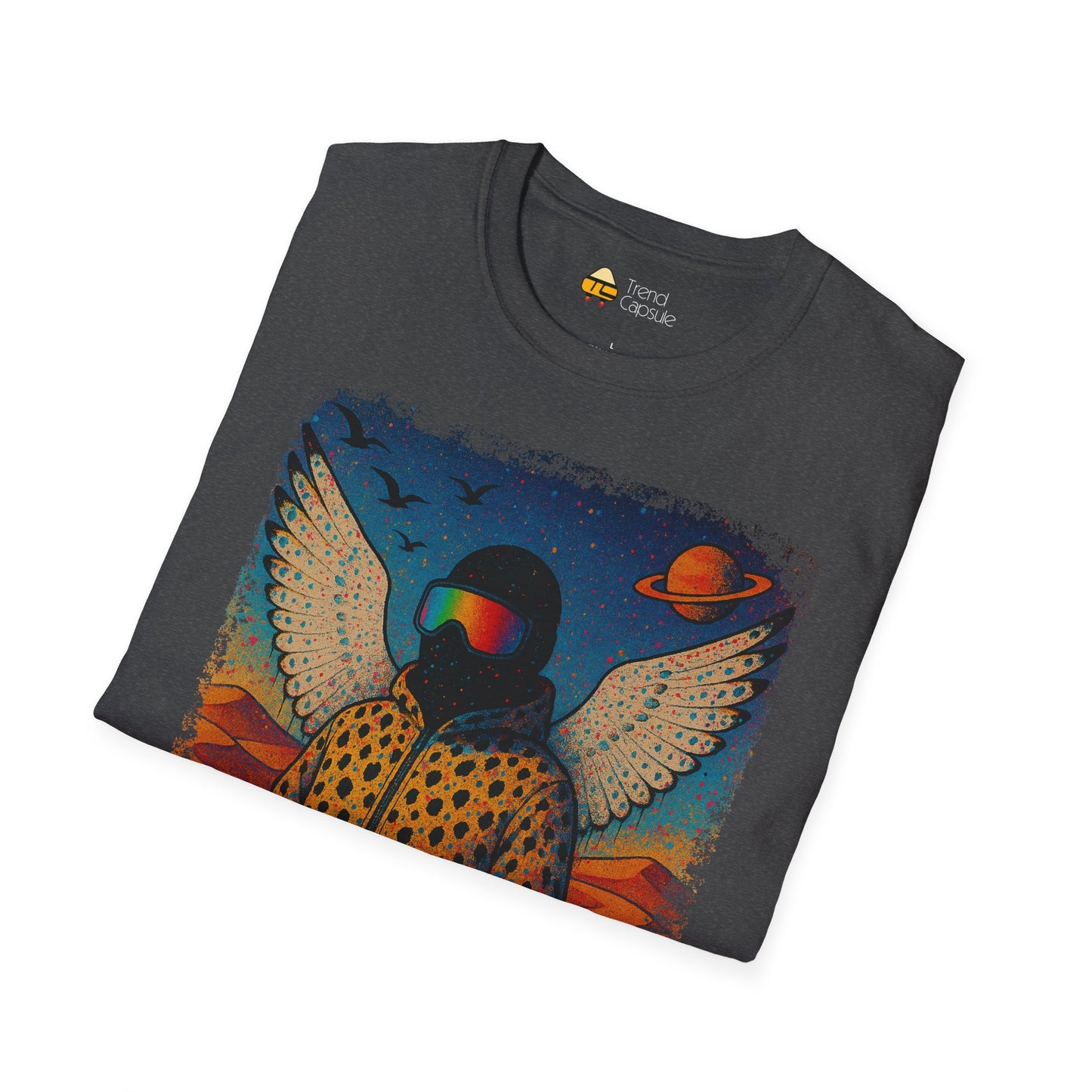 Desert Snowboarder Cosmic Spray-paint Softstyle T-Shirt