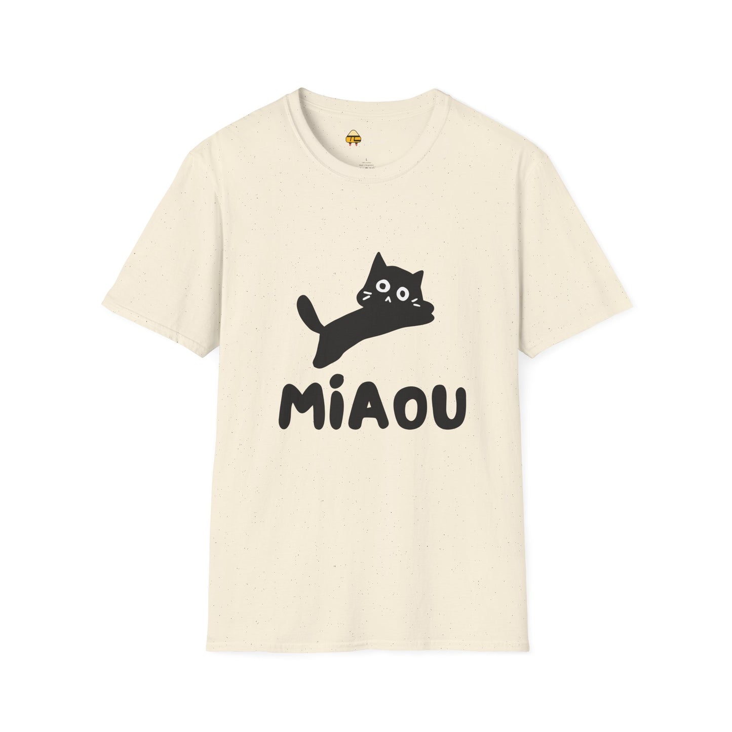 Playful Cat "MIAOU" Softstyle T-Shirt