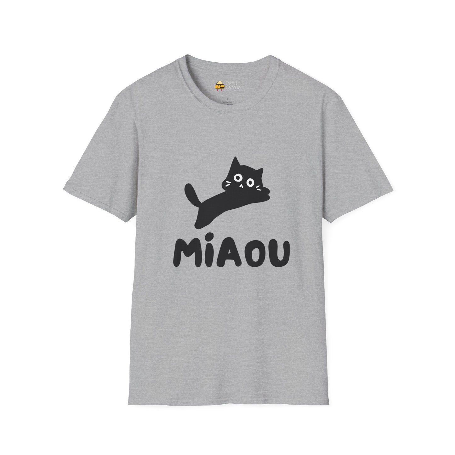 Playful Cat "MIAOU" Softstyle T-Shirt