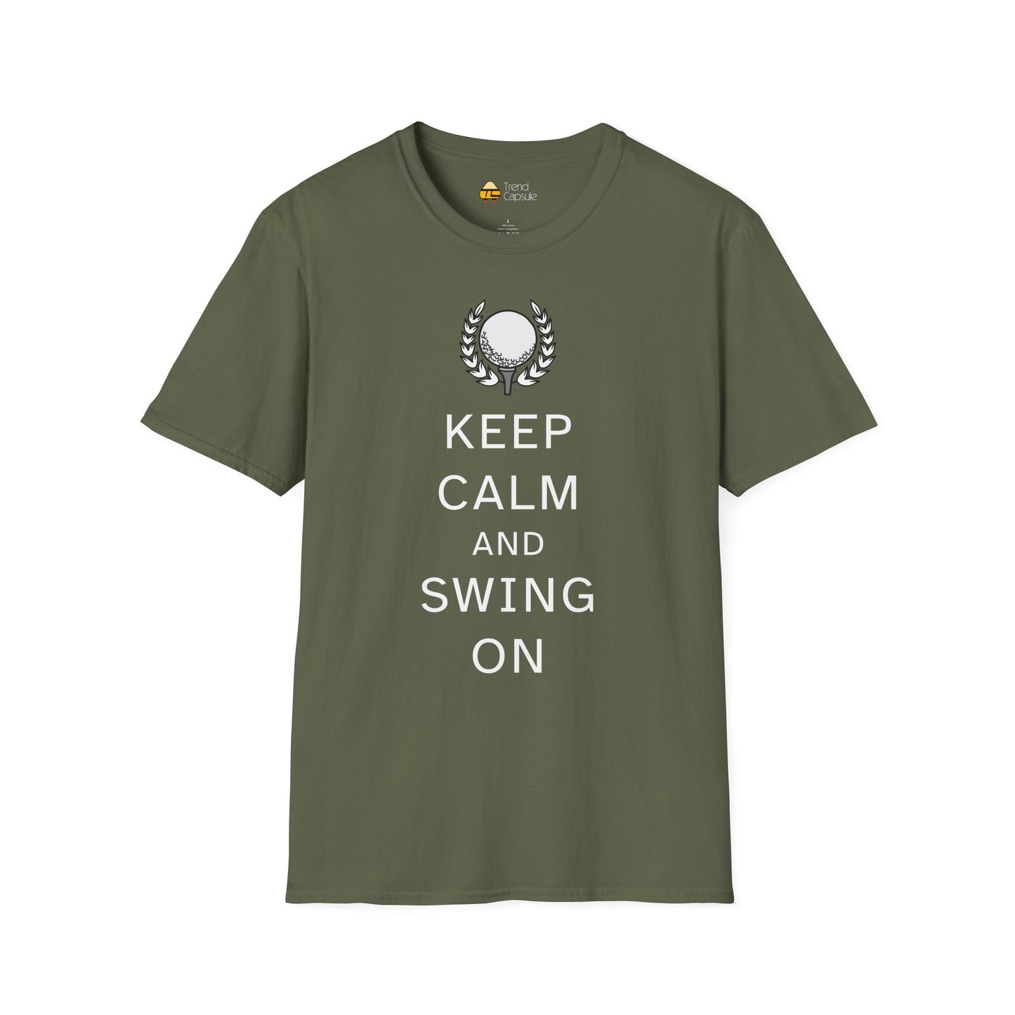 Keep Calm and Swing On Softstyle Golf T-Shirt