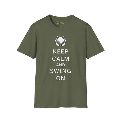 Keep Calm and Swing On Softstyle Golf T-Shirt