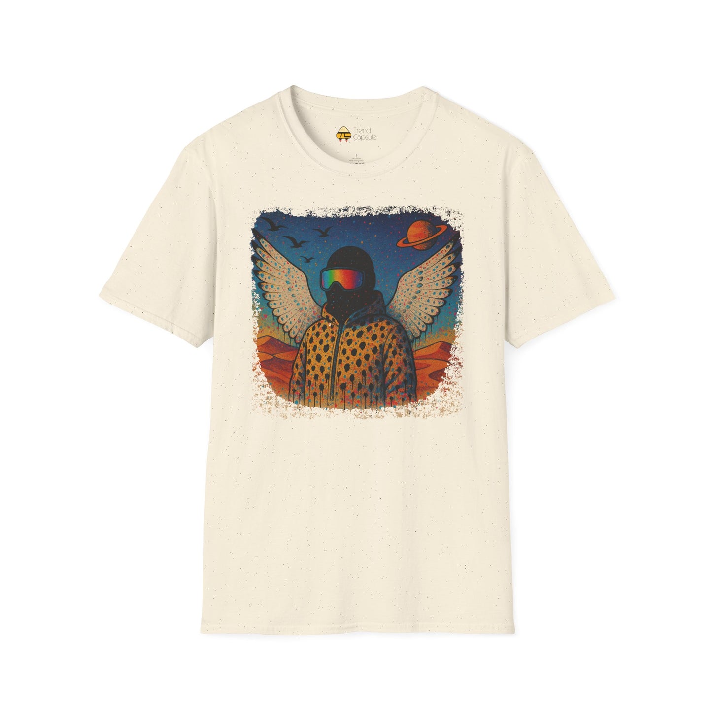 Desert Snowboarder Cosmic Spray-paint Softstyle T-Shirt