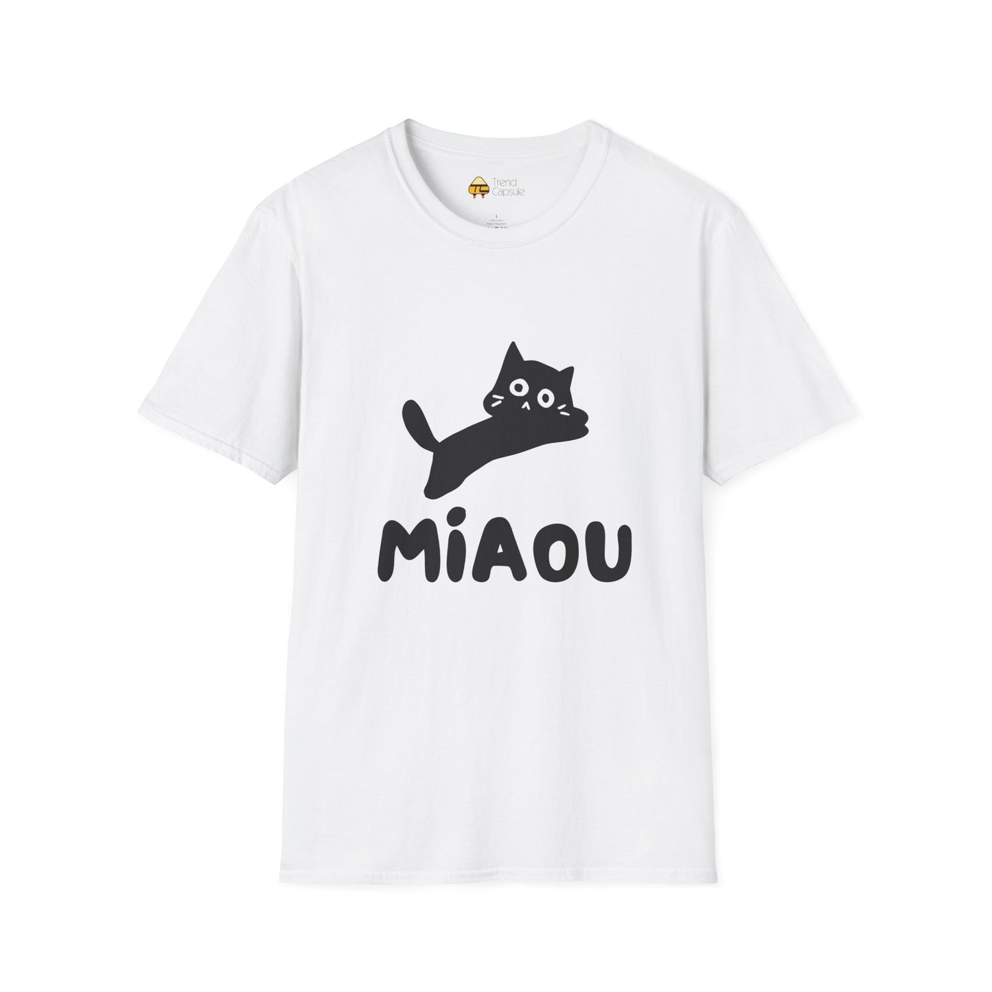 Playful Cat "MIAOU" Softstyle T-Shirt
