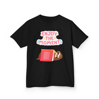 Youth's Enjoy the Moment Sloth Design T-Shirt