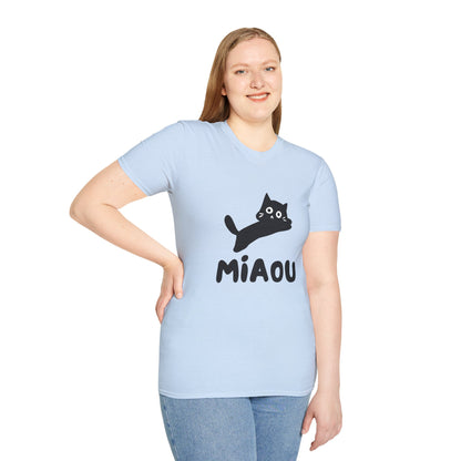 Playful Cat "MIAOU" Softstyle T-Shirt