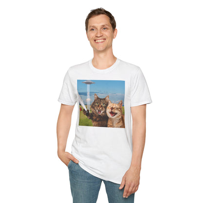 Cat UFO Selfie T-Shirt