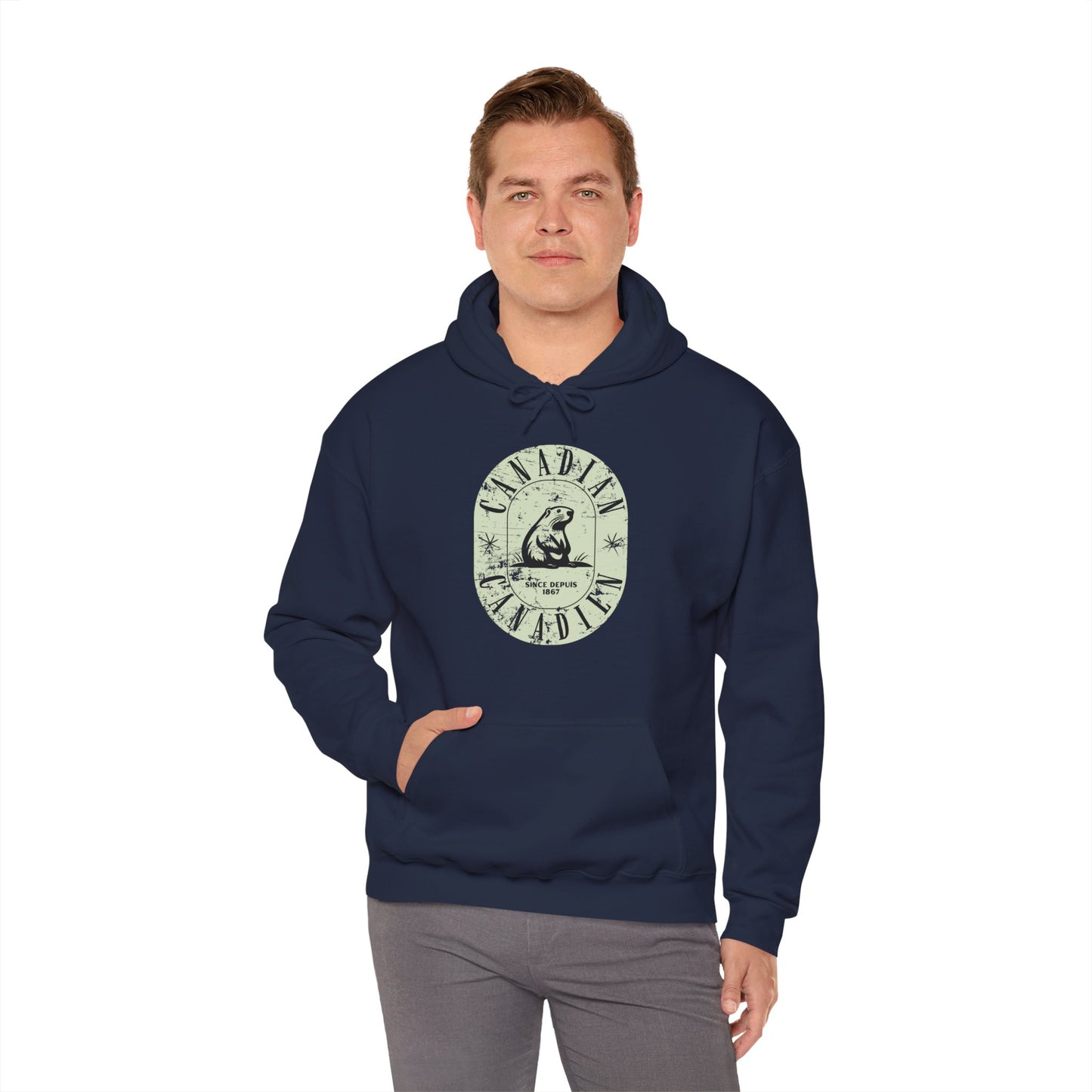 Vintage Canadian Beaver Heritage Hoodie