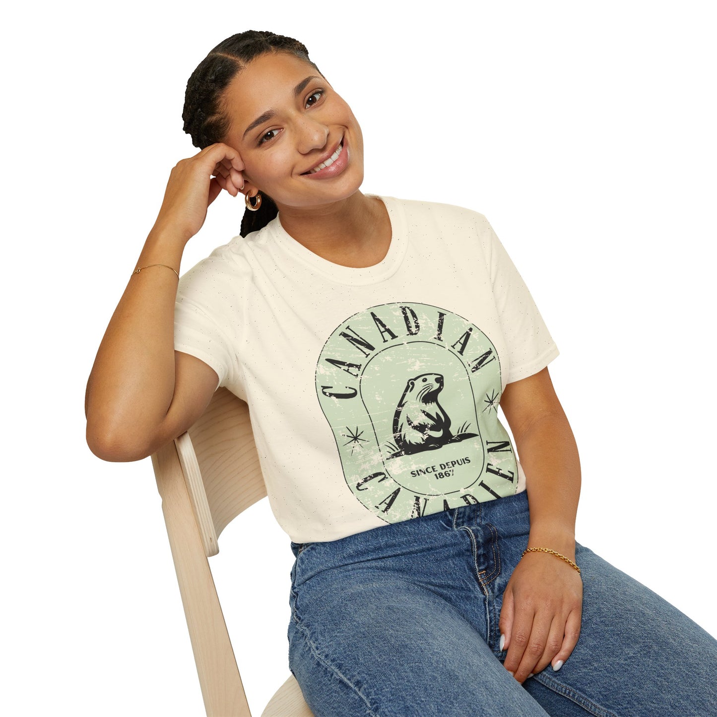 Vintage Canadian Beaver Softstyle T-Shirt