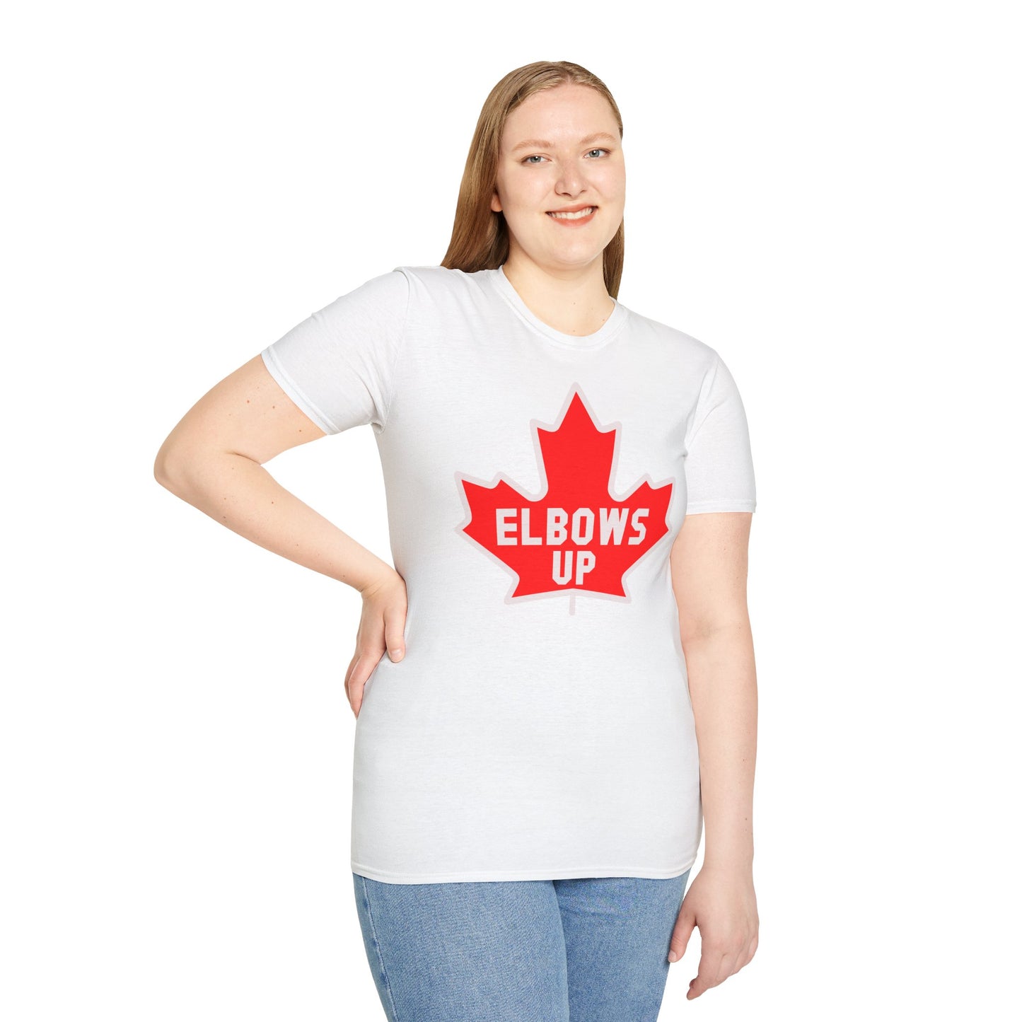 Elbows Up Maple Leaf T-Shirt