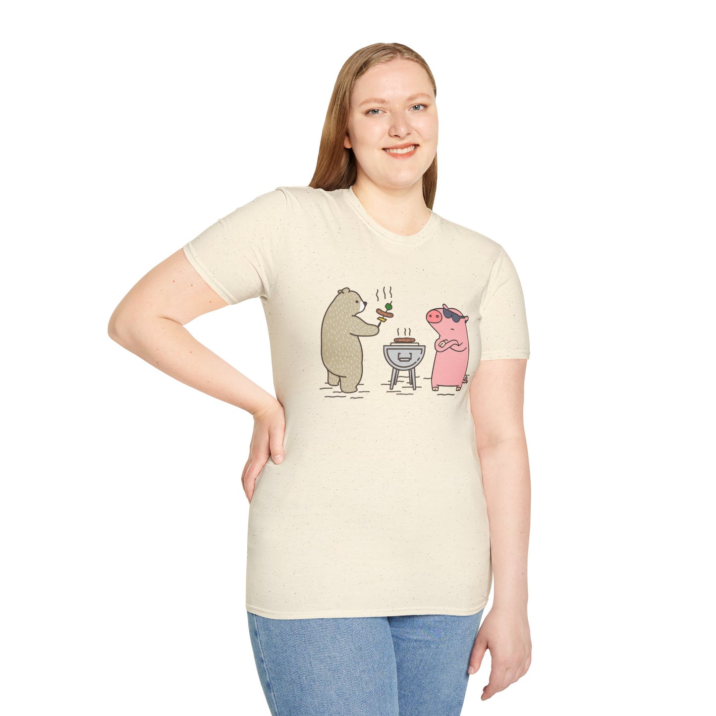 Funny BBQ Friends Softstyle T-Shirt