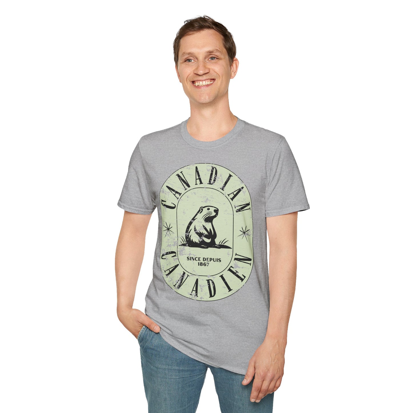 Vintage Canadian Beaver Softstyle T-Shirt