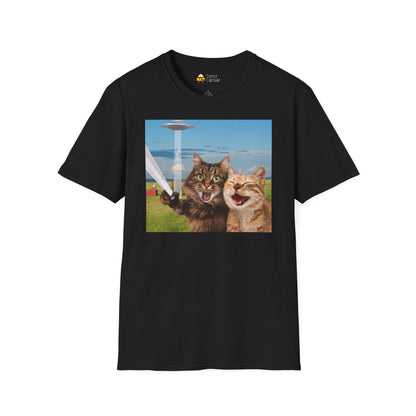 Cat UFO Selfie T-Shirt