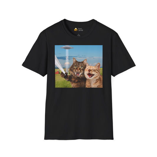 Cat UFO Selfie T-Shirt