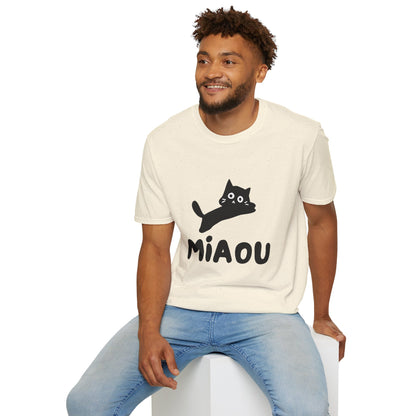 Playful Cat "MIAOU" Softstyle T-Shirt