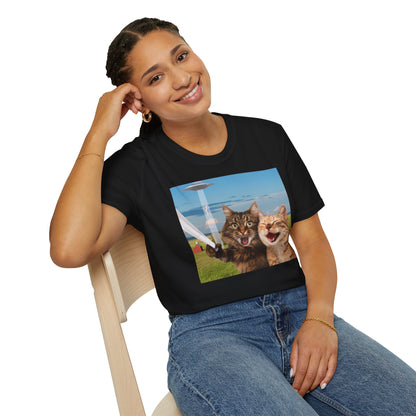 Cat UFO Selfie T-Shirt
