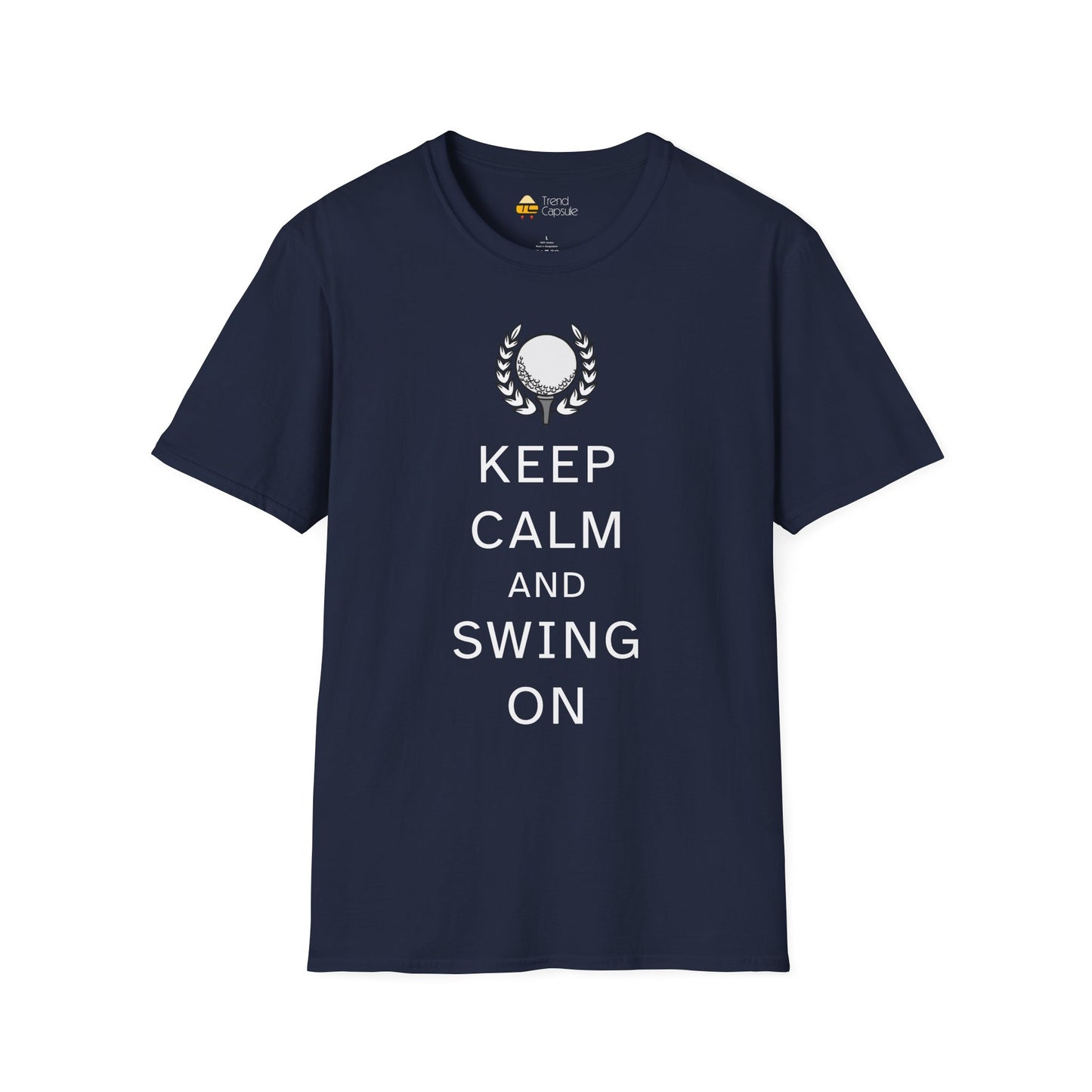 Keep Calm and Swing On Softstyle Golf T-Shirt