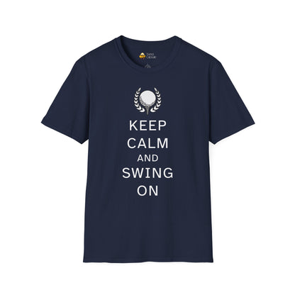 Keep Calm and Swing On Softstyle Golf T-Shirt