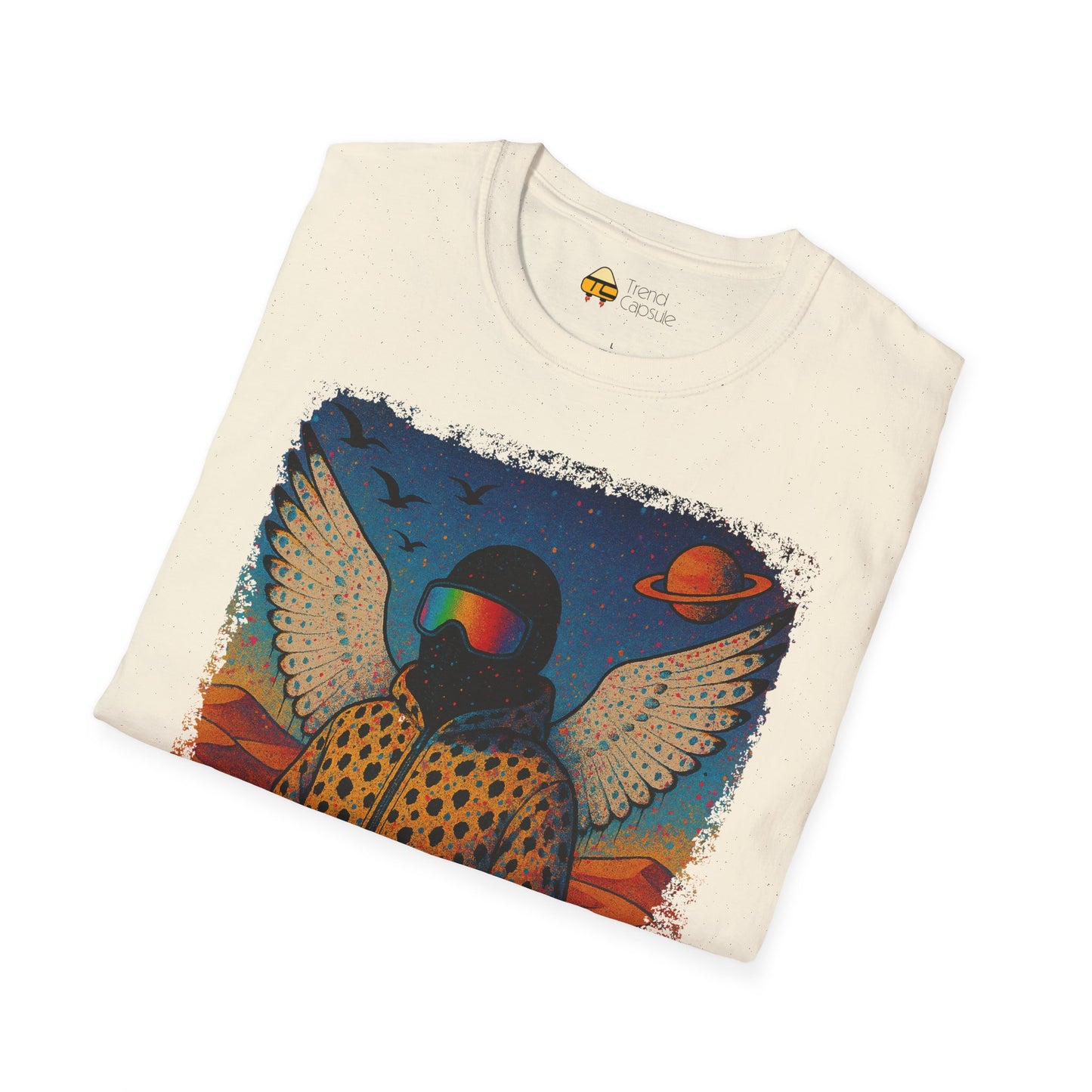 Desert Snowboarder Cosmic Spray-paint Softstyle T-Shirt