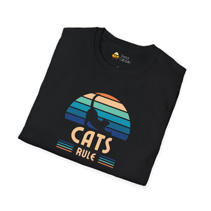 Retro Cats Rule Softstyle T-Shirt