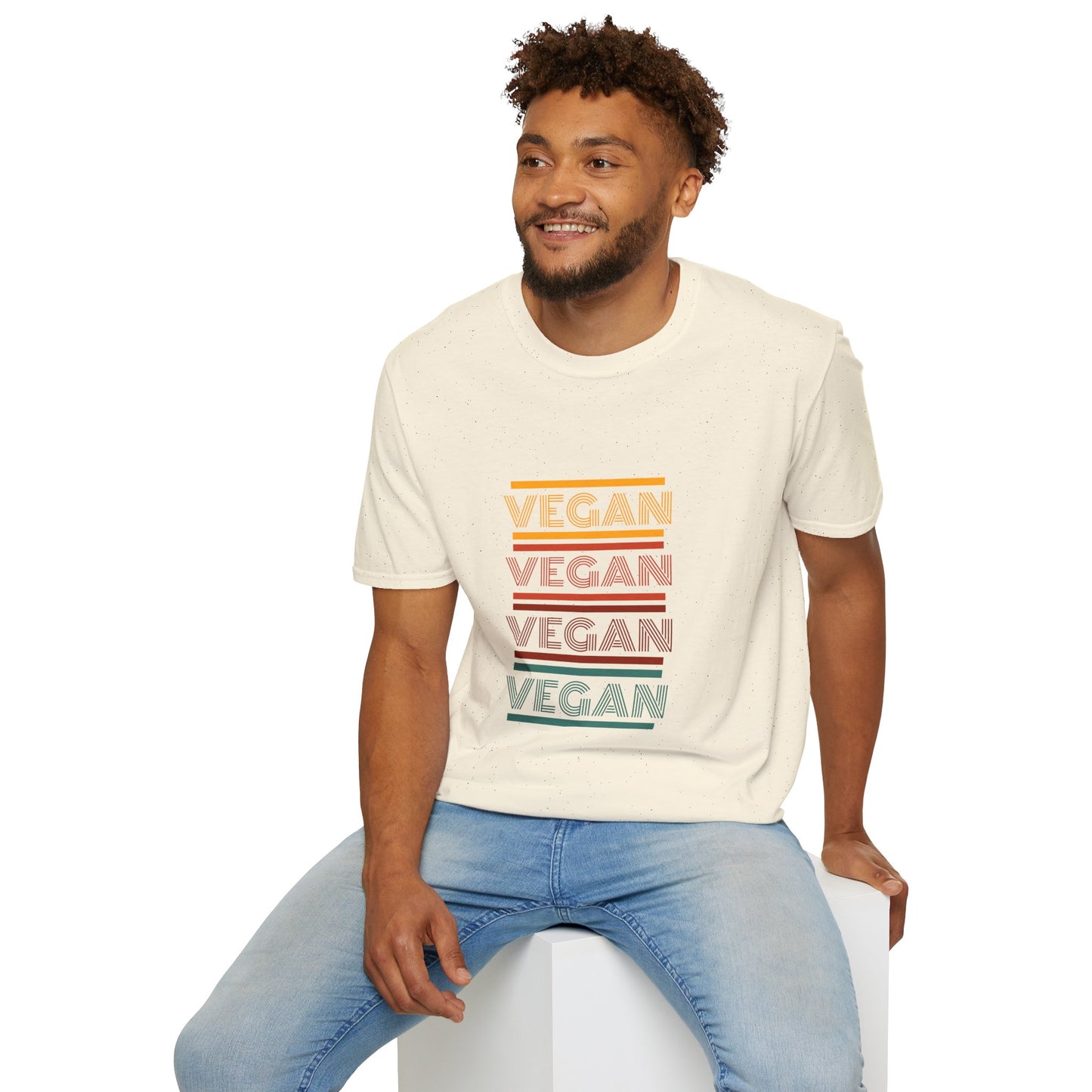 Retro Vegan Eco-Friendly Softstyle T-Shirt