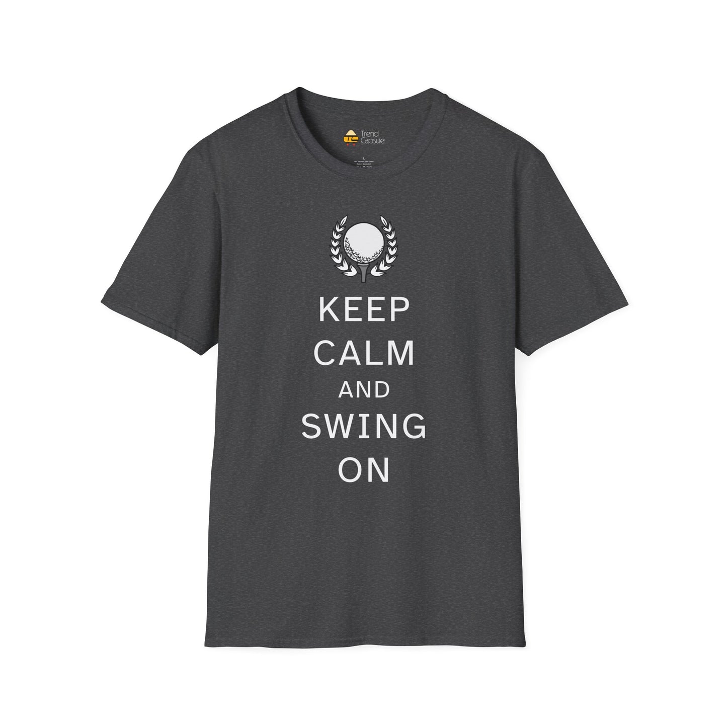 Keep Calm and Swing On Softstyle Golf T-Shirt