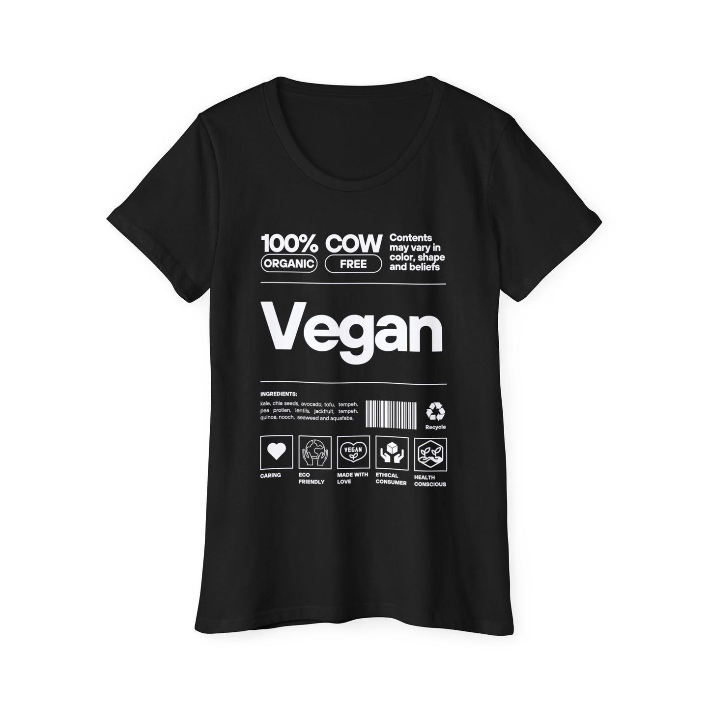 Women's Vegan 100% Organic T-Shirt