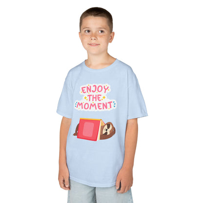 Youth's Enjoy the Moment Sloth Design T-Shirt