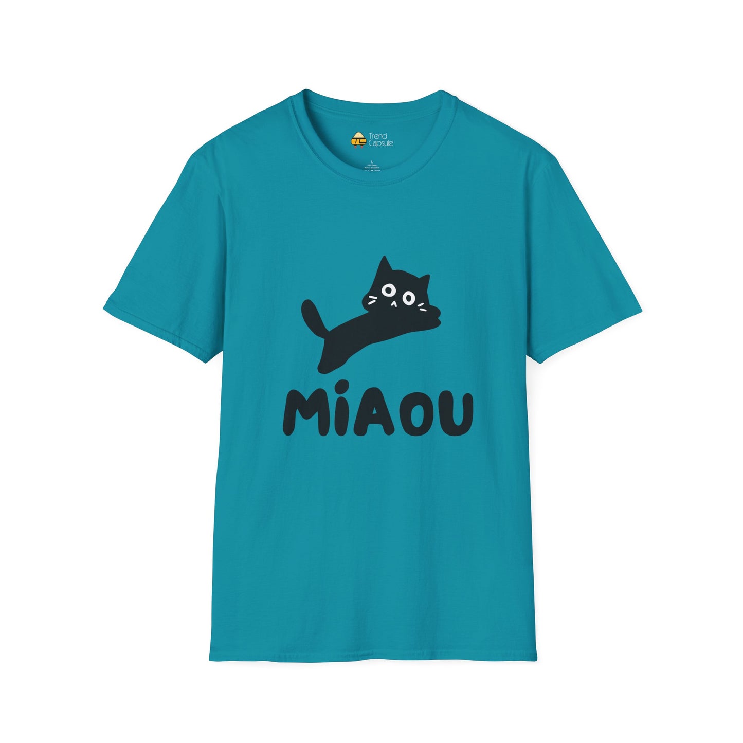 Playful Cat "MIAOU" Softstyle T-Shirt