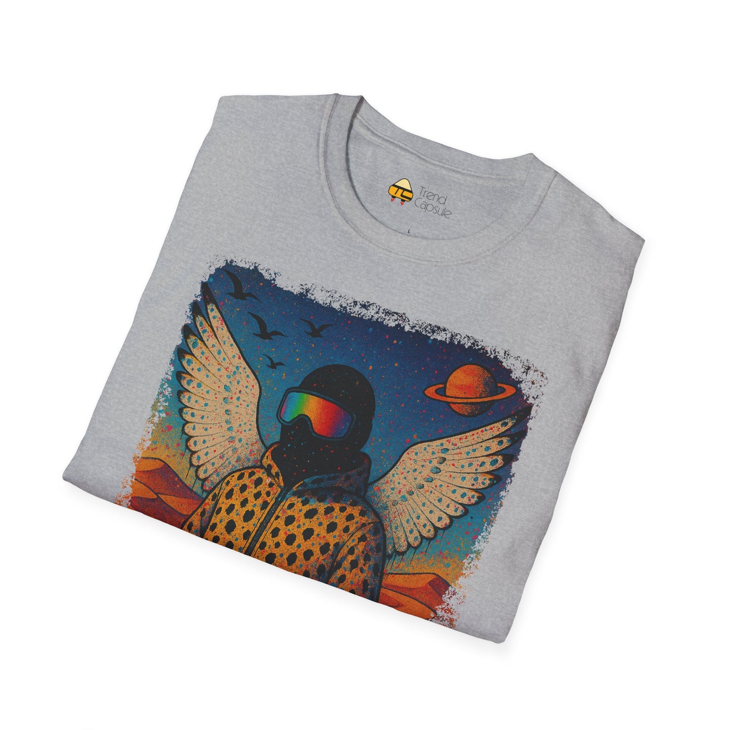 Desert Snowboarder Cosmic Spray-paint Softstyle T-Shirt