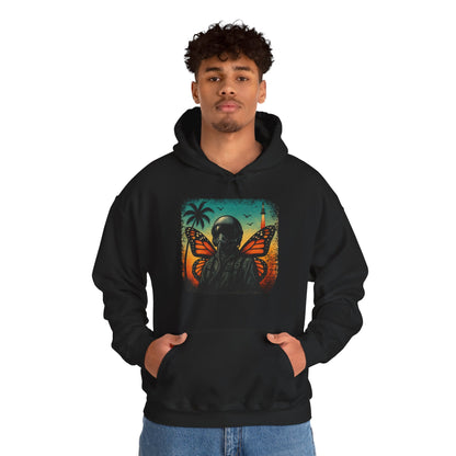 Vintage Jetfighter Summer Butterfly Heavy Hoodie